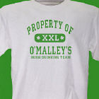 Property of Irish Drinking Team Personalized T-shirt